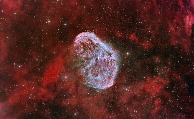 Crescent nebula. This picture was not generated using Artifitial Inteligence, but rather by...