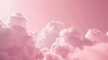 Fototapeta premium A pink sky with clouds is the main focus of the image