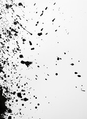 Fototapeta premium A black and white photo of a white background with black splatters of paint