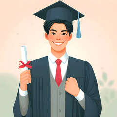 Happy graduated student