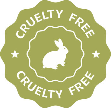 Cruelty free certification badge with rabbit icon