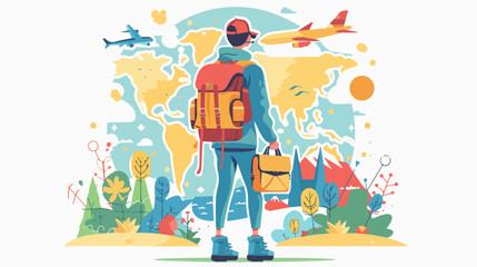 Travel concept illustration. Vacation. Tourism.