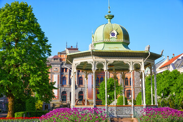 Tourist attraction The Music pavilion in Bergen city park, Norway