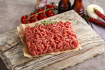 Raw minced beef uncooked meat