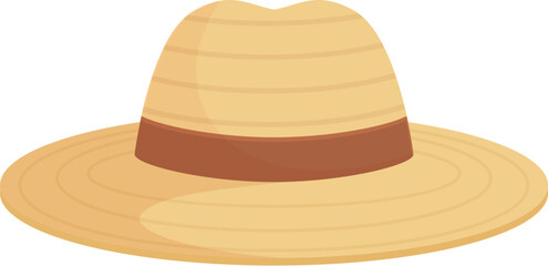 Elegant straw panama hat with a brown band, suitable for summer fashion