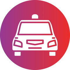 Obraz premium Police car vector icon style