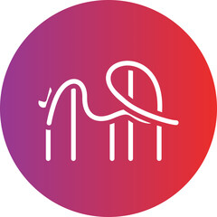 Roller coaster vector icon style