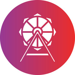 Ferris wheel vector icon style