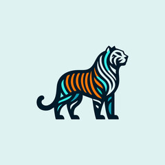 tiger design logo concept, vector