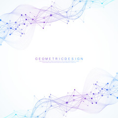 DNA Abstract Background Structure For Science Research and Gene genetic, Healthcare, and Medicine Design. Vector Illustration