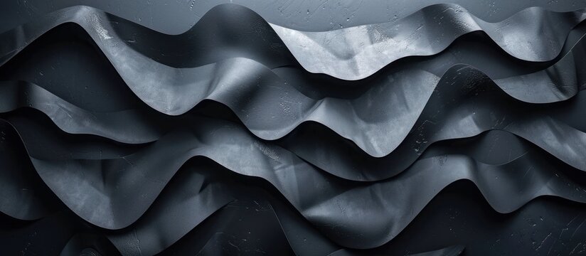 Dynamic black and white wave pattern