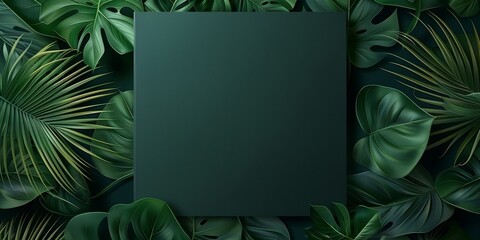 Blank luxury dark background for logo mockup design green natural bio look