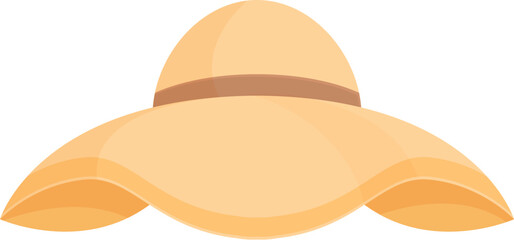 Stylish widebrimmed summer hat graphic, perfect for vacation and fashion themes