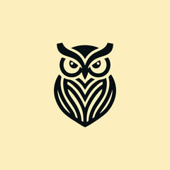 owl design logo concept, vector