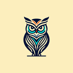 owl design logo concept, vector