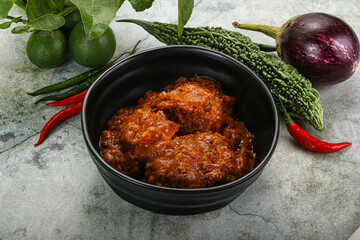 Kashmiri aloo dum - potato stuffed cheese