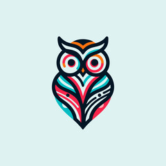 owl design logo concept, vector