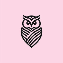 owl design logo concept, vector