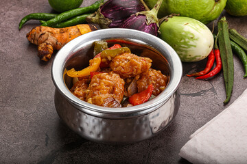 Chinese cuisine - prawn with chili sauce