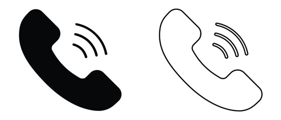 Phone icon in flat style. icon phone tube call.Phone icon vector, contact, support service sign isolated on  white background. Telephone, communication icon in flat style. vector illustration . eps 10