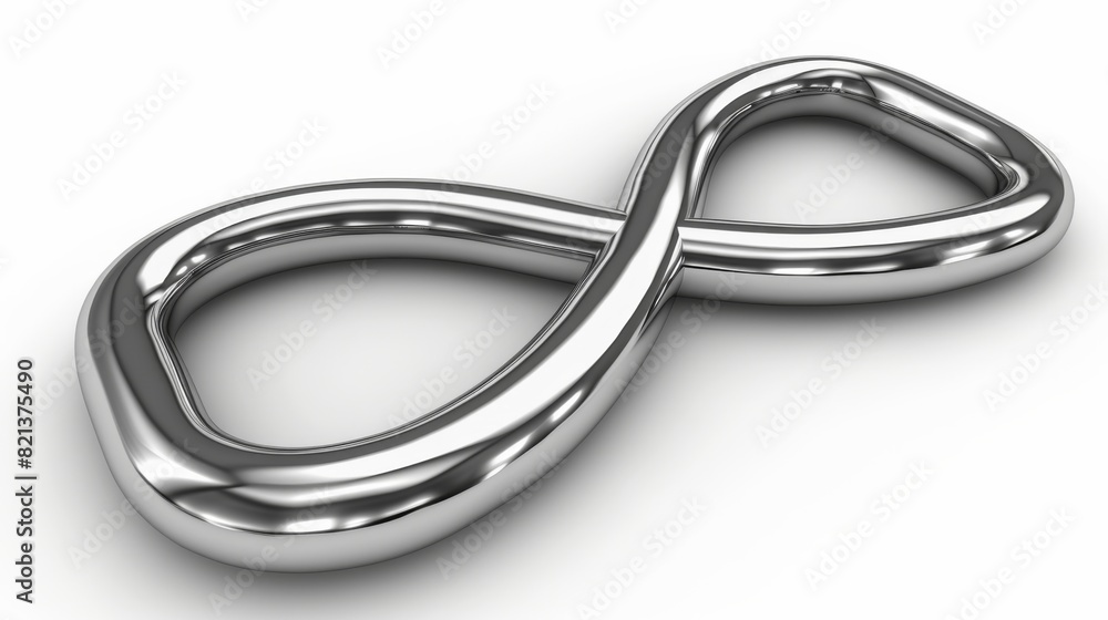 Poster design a shape that twists and turns like a mbius strip, with a single surface and no distinct insid
