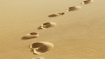 Two Footprints in the Desert Sand