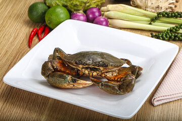 Delicous fresh raw uncooked crab