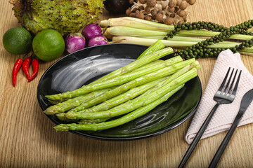 Dietary cuisine - boiled aspargus stem