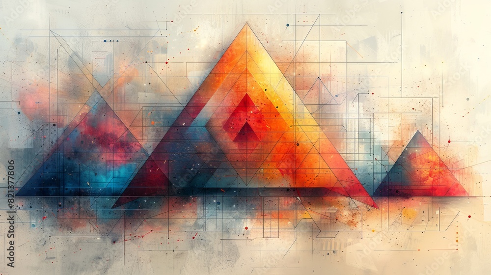 Poster design a set of diagrams showing the geometric interpretation of sine, cosine, and tangent as ratios