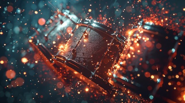 Thunderous timpani drums mimic the powerful force of the W and Z bosons.