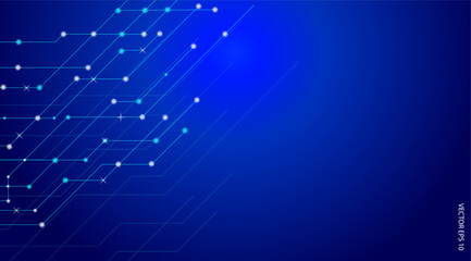 Abstract blue background for big data visualization, digital communication, and network connection concept