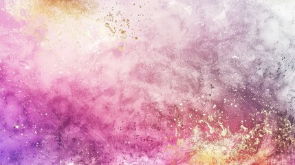 Obraz premium Abstract purple and gold watercolor background - A vibrant abstract background with gradients of purple and gold watercolor blending together