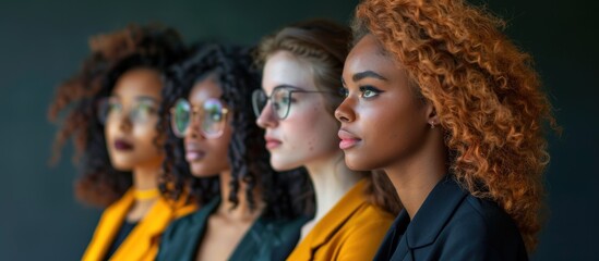 Obraz premium Diverse group of young professional women standing together