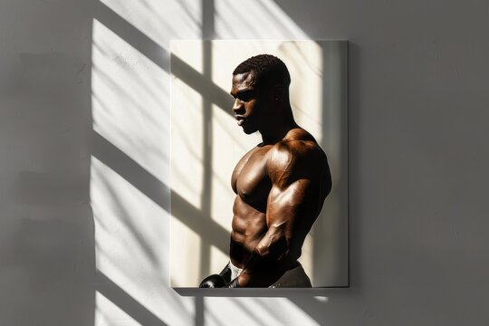 Health and Fitness Magazine Cover Showcasing a Boxer for a Wellness Campaign - Powered by Adobe