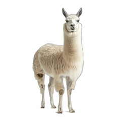 A close-up photography of a llama showcasing its expressive eyes and textured fur, set against a blurred natural background that highlights the animals intricate details.