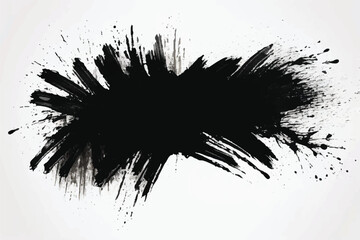 Black and white Grunge Brush strokes Background. Brush strokes texture. Black brush strokes isolated on white background. Black and white Grunge texture