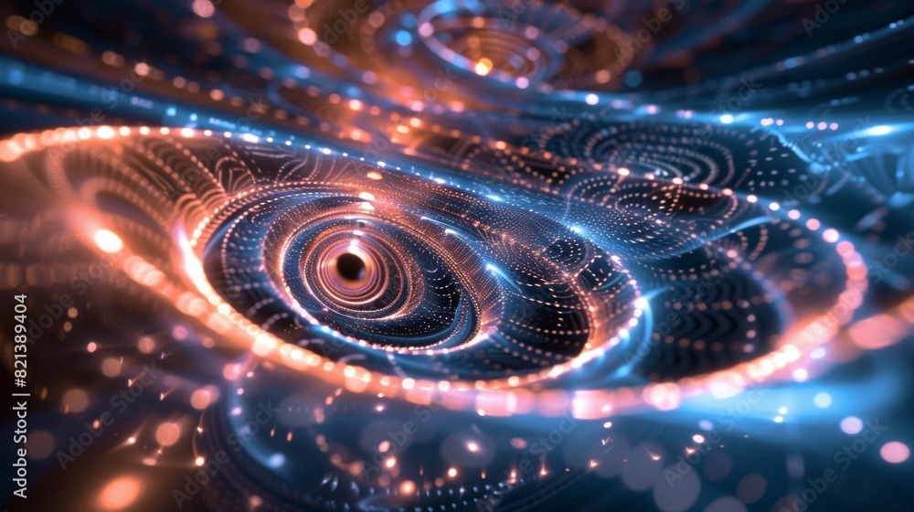 Poster a physical representation of the entanglement paradox where distance is rendered irrelevant by the b