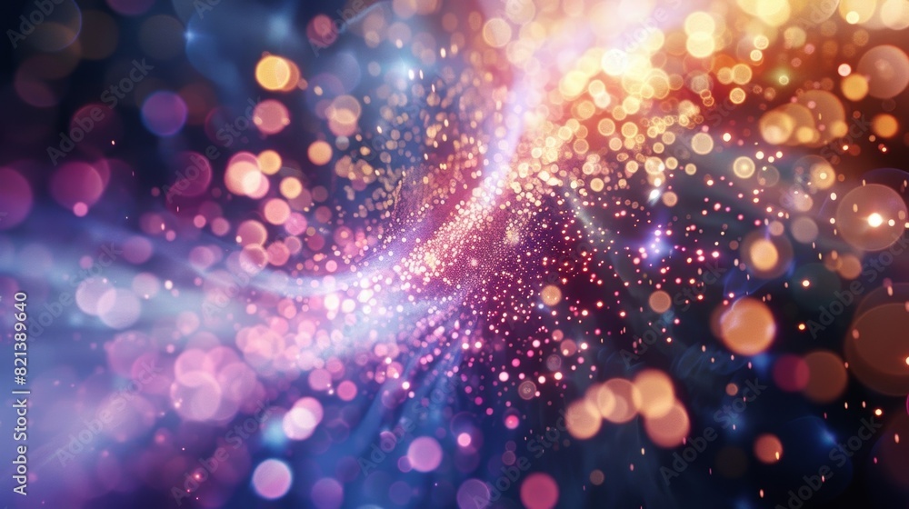 Poster a bright glowing particle is shown being gradually pulled towards a larger translucent energy barrie