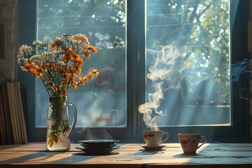 Coffee by the window