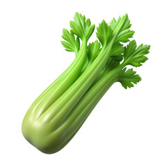 Fresh Green Celery Stalks - High Quality Healthy Vegetable Image isolated PNG transparent background