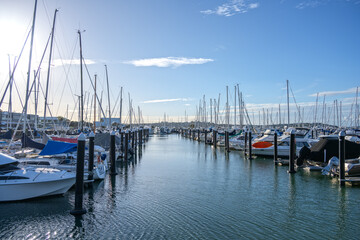 Fototapeta premium Boats and yachts in marina