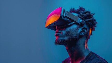 Man wearing VR head set | virtual reality headset