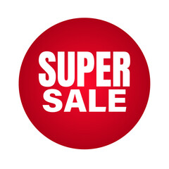 Label sale, Red Super sale, Sale banner