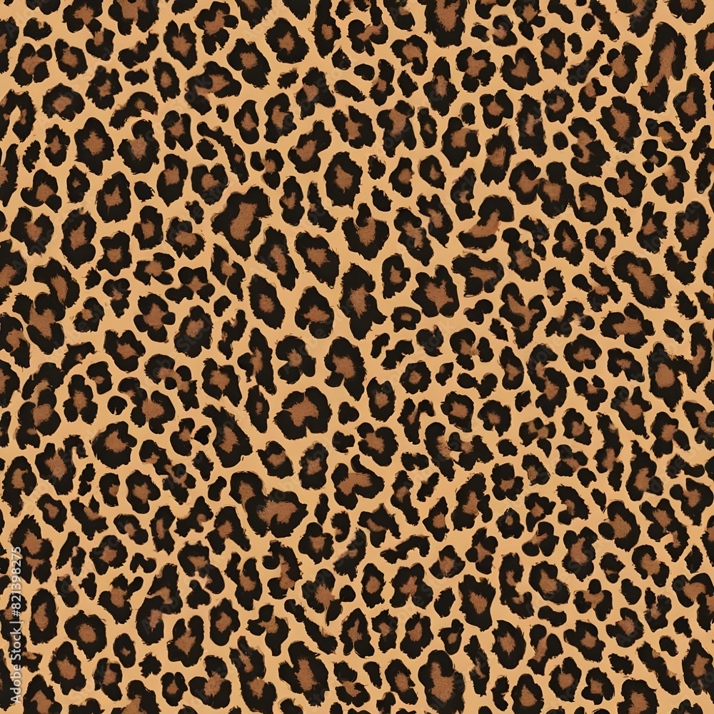 Poster abstract leopard texture seamless pattern