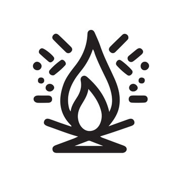 recommend clip art: fire line icon, fire line art vector