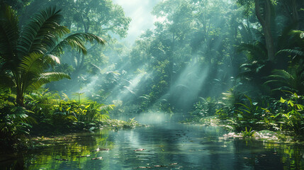 Fototapeta premium The depths of the Amazon forest