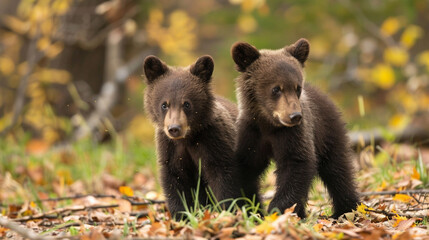 Obraz premium Cute bear cubs