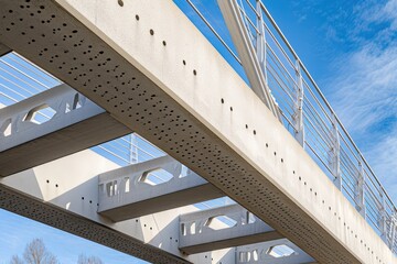 Fototapeta premium Architectural details of a modern bridge