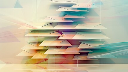 Stack of colorful envelopes for greeting card design