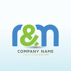 R and M cloud vector logo design